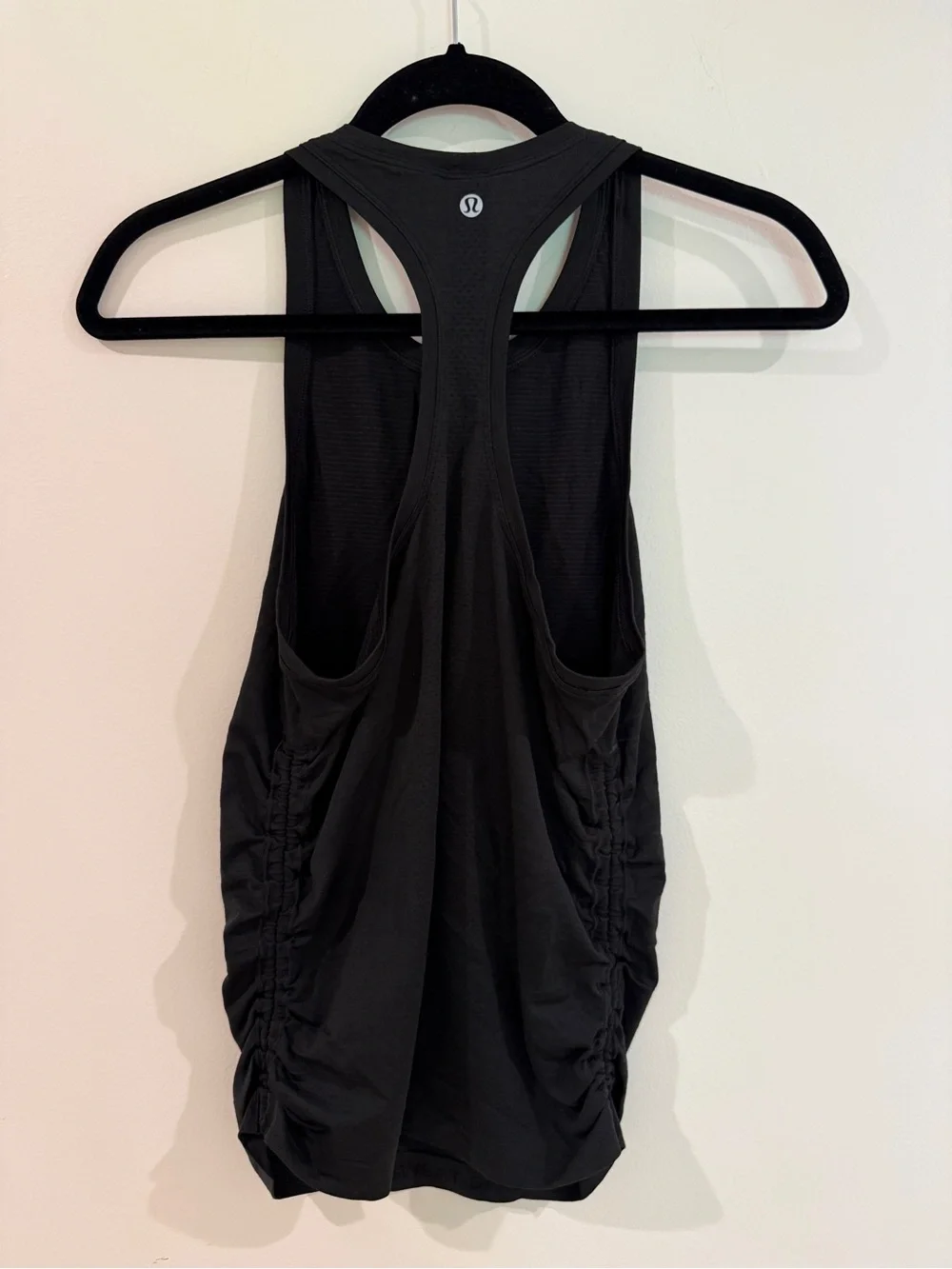 Lululemon Black Ruched Racerback Tank